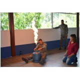 Treinamento de brigada contra incêndio no Morro Grande