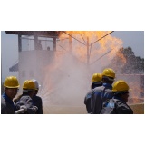 Treinamento de brigada de incêndio no Jaraguá